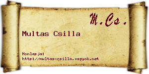Multas Csilla névjegykártya